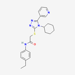 2-{[4-CYCLOHEXYL-5-(PYRIDIN-3-YL)-1,2,4-TRIAZOL-3-YL]SULFANYL}-N-(4-ETHYLPHENYL)ACETAMIDE