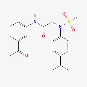 N-(3-acetylphenyl)-2-(N-methylsulfonyl-4-propan-2-ylanilino)acetamide