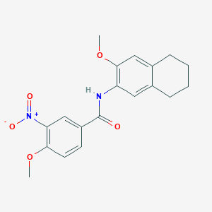 4-methoxy-N-(3-methoxy-5,6,7,8-tetrahydronaphthalen-2-yl)-3-nitrobenzamide