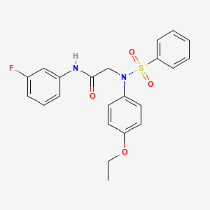 N~2~-(4-ethoxyphenyl)-N~1~-(3-fluorophenyl)-N~2~-(phenylsulfonyl)glycinamide