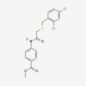 METHYL 4-(2-{[(2,4-DICHLOROPHENYL)METHYL]SULFANYL}ACETAMIDO)BENZOATE