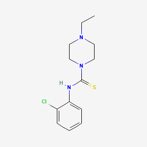 molecular formula C13H18ClN3S B3543329 N-(2-chlorophenyl)-4-ethylpiperazine-1-carbothioamide 