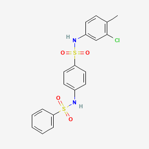 N-(3-chloro-4-methylphenyl)-4-[(phenylsulfonyl)amino]benzenesulfonamide