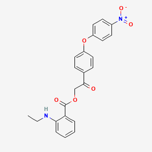 2-[4-(4-nitrophenoxy)phenyl]-2-oxoethyl 2-(ethylamino)benzoate