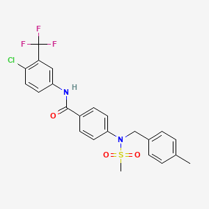 N-[4-chloro-3-(trifluoromethyl)phenyl]-4-[(4-methylbenzyl)(methylsulfonyl)amino]benzamide