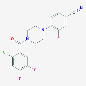 4-[4-(2-Chloro-4,5-difluorobenzoyl)piperazin-1-yl]-3-fluorobenzonitrile