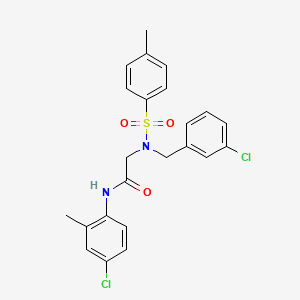 N-(4-chloro-2-methylphenyl)-2-[(3-chlorophenyl)methyl-(4-methylphenyl)sulfonylamino]acetamide