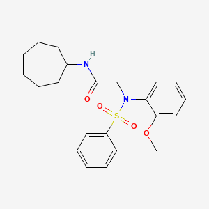 N-cycloheptyl-N~2~-(2-methoxyphenyl)-N~2~-(phenylsulfonyl)glycinamide