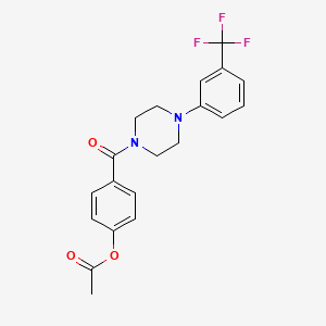 4-({4-[3-(trifluoromethyl)phenyl]-1-piperazinyl}carbonyl)phenyl acetate