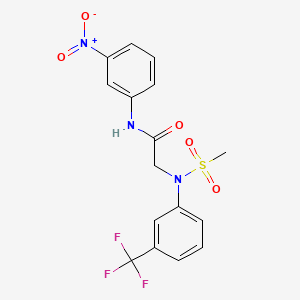 N~2~-(methylsulfonyl)-N-(3-nitrophenyl)-N~2~-[3-(trifluoromethyl)phenyl]glycinamide