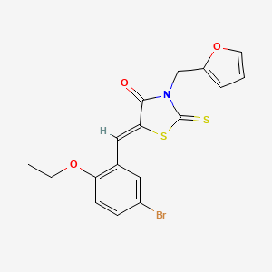 5-(5-bromo-2-ethoxybenzylidene)-3-(2-furylmethyl)-2-thioxo-1,3-thiazolidin-4-one