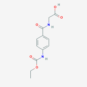 molecular formula C12H14N2O5 B354365 N-{4-[(乙氧羰基)氨基]苯甲酰}甘氨酸 CAS No. 893782-05-3