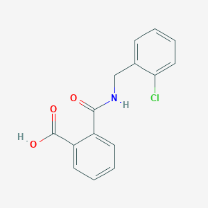 molecular formula C15H12ClNO3 B354427 2-{[(2-Chlorobenzyl)amino]carbonyl}benzoic acid CAS No. 129478-20-2