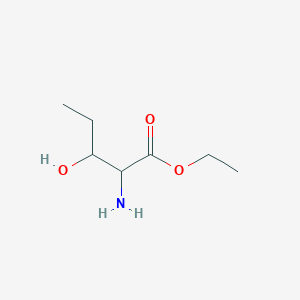 molecular formula C7H15NO3 B035444 Ethyl 2-amino-3-hydroxypentanoate CAS No. 109670-50-0