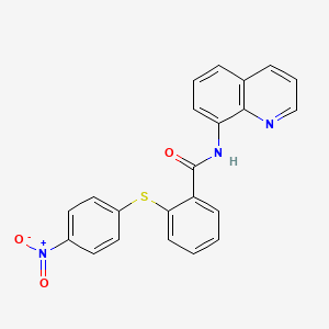 2-(4-nitrophenyl)sulfanyl-N-quinolin-8-ylbenzamide