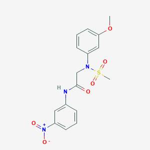 N~2~-(3-methoxyphenyl)-N~2~-(methylsulfonyl)-N~1~-(3-nitrophenyl)glycinamide