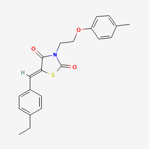 5-(4-ethylbenzylidene)-3-[2-(4-methylphenoxy)ethyl]-1,3-thiazolidine-2,4-dione