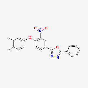 2-[4-(3,4-dimethylphenoxy)-3-nitrophenyl]-5-phenyl-1,3,4-oxadiazole