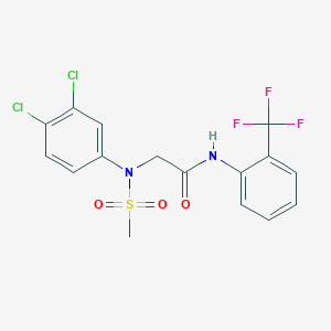 2-(3,4-dichloro-N-methylsulfonylanilino)-N-[2-(trifluoromethyl)phenyl]acetamide