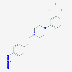 molecular formula C19H20F3N5 B035448 1-(2-(4-Azidophenyl)ethyl)-4-(3-trifluoromethylphenyl)piperazine CAS No. 105025-90-9