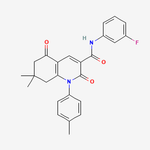 N-(3-fluorophenyl)-7,7-dimethyl-1-(4-methylphenyl)-2,5-dioxo-6,8-dihydroquinoline-3-carboxamide