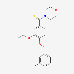 4-({3-ethoxy-4-[(3-methylbenzyl)oxy]phenyl}carbonothioyl)morpholine