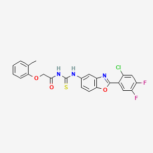 N-({[2-(2-chloro-4,5-difluorophenyl)-1,3-benzoxazol-5-yl]amino}carbonothioyl)-2-(2-methylphenoxy)acetamide