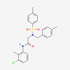 N-(3-chloro-2-methylphenyl)-2-[(4-methylphenyl)methyl-(4-methylphenyl)sulfonylamino]acetamide