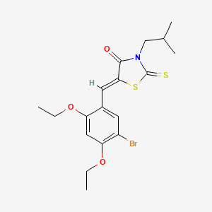 5-(5-bromo-2,4-diethoxybenzylidene)-3-isobutyl-2-thioxo-1,3-thiazolidin-4-one