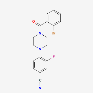 4-[4-(2-Bromobenzoyl)piperazin-1-yl]-3-fluorobenzonitrile