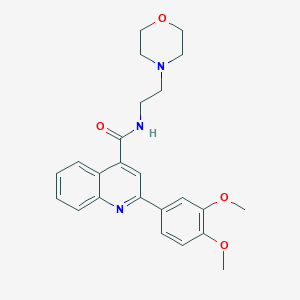 2-(3,4-dimethoxyphenyl)-N-[2-(morpholin-4-yl)ethyl]quinoline-4-carboxamide