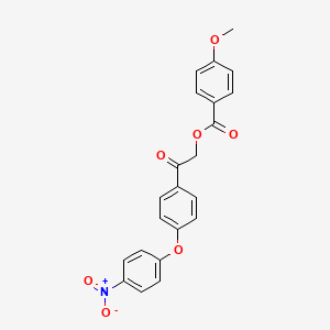 2-[4-(4-nitrophenoxy)phenyl]-2-oxoethyl 4-methoxybenzoate