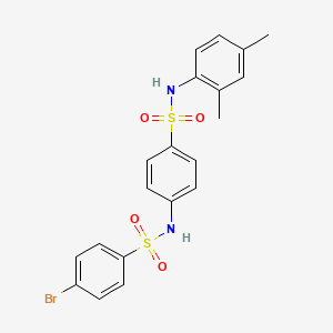 molecular formula C20H19BrN2O4S2 B3545360 4-bromo-N-(4-{[(2,4-dimethylphenyl)amino]sulfonyl}phenyl)benzenesulfonamide 