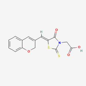 [5-(2H-chromen-3-ylmethylene)-4-oxo-2-thioxo-1,3-thiazolidin-3-yl]acetic acid