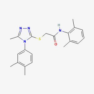 molecular formula C21H24N4OS B3545397 N-(2,6-dimethylphenyl)-2-{[4-(3,4-dimethylphenyl)-5-methyl-4H-1,2,4-triazol-3-yl]thio}acetamide 