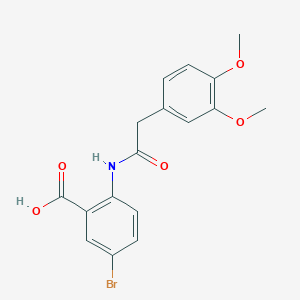 molecular formula C17H16BrNO5 B3545403 5-bromo-2-{[(3,4-dimethoxyphenyl)acetyl]amino}benzoic acid 