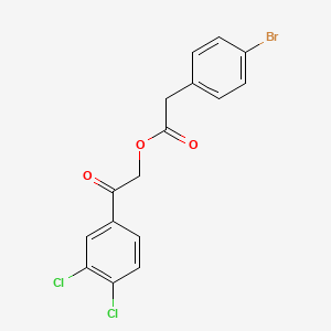 2-(3,4-dichlorophenyl)-2-oxoethyl (4-bromophenyl)acetate