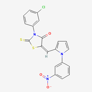 3-(3-chlorophenyl)-5-{[1-(3-nitrophenyl)-1H-pyrrol-2-yl]methylene}-2-thioxo-1,3-thiazolidin-4-one