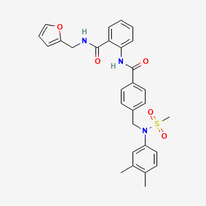 molecular formula C29H29N3O5S B3545437 2-[(4-{[(3,4-dimethylphenyl)(methylsulfonyl)amino]methyl}benzoyl)amino]-N-(2-furylmethyl)benzamide 