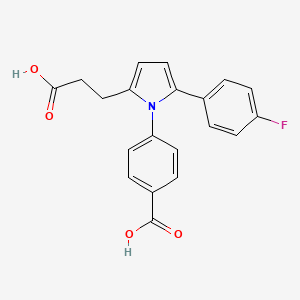 4-[2-(2-carboxyethyl)-5-(4-fluorophenyl)-1H-pyrrol-1-yl]benzoic acid