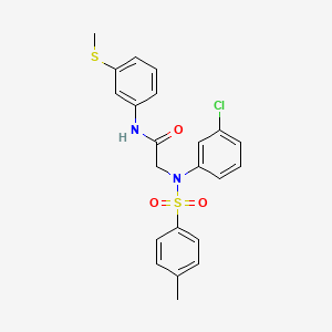 N~2~-(3-chlorophenyl)-N~2~-[(4-methylphenyl)sulfonyl]-N-[3-(methylsulfanyl)phenyl]glycinamide