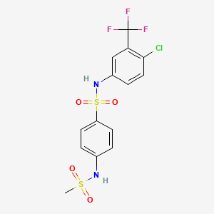 N-[4-chloro-3-(trifluoromethyl)phenyl]-4-[(methylsulfonyl)amino]benzenesulfonamide