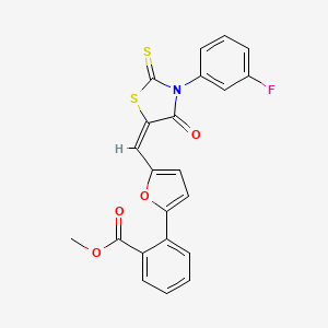 methyl 2-(5-{[3-(3-fluorophenyl)-4-oxo-2-thioxo-1,3-thiazolidin-5-ylidene]methyl}-2-furyl)benzoate