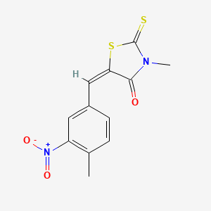 (5E)-3-methyl-5-[(4-methyl-3-nitrophenyl)methylidene]-2-sulfanylidene-1,3-thiazolidin-4-one