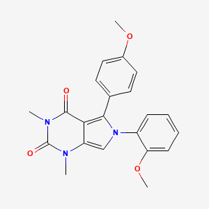 6-(2-METHOXYPHENYL)-5-(4-METHOXYPHENYL)-1,3-DIMETHYL-1H,2H,3H,4H,6H-PYRROLO[3,4-D]PYRIMIDINE-2,4-DIONE