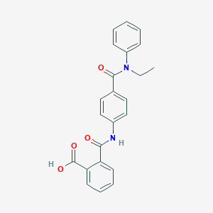 molecular formula C23H20N2O4 B354553 2-({4-[(Ethylanilino)carbonyl]anilino}carbonyl)-benzoic acid CAS No. 941441-30-1