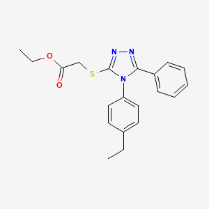 molecular formula C20H21N3O2S B3545545 ethyl {[4-(4-ethylphenyl)-5-phenyl-4H-1,2,4-triazol-3-yl]thio}acetate 