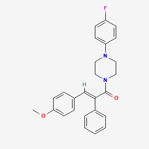 (2E)-1-[4-(4-fluorophenyl)piperazin-1-yl]-3-(4-methoxyphenyl)-2-phenylprop-2-en-1-one