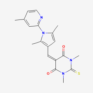 5-{[2,5-DIMETHYL-1-(4-METHYLPYRIDIN-2-YL)-1H-PYRROL-3-YL]METHYLIDENE}-1,3-DIMETHYL-2-SULFANYLIDENE-1,3-DIAZINANE-4,6-DIONE