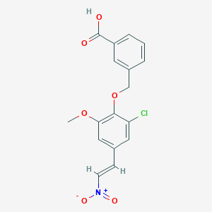 3-{[2-chloro-6-methoxy-4-(2-nitrovinyl)phenoxy]methyl}benzoic acid